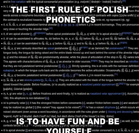 The First Rule of Polish Phonetics