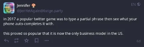 Auto-Complete Business Model Joke