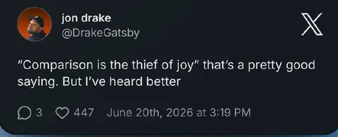 Comparison Is the Thief of Joy