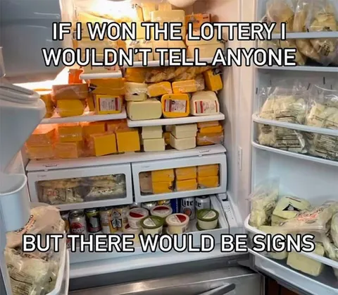 Lottery Winner with a Cheese Hoard