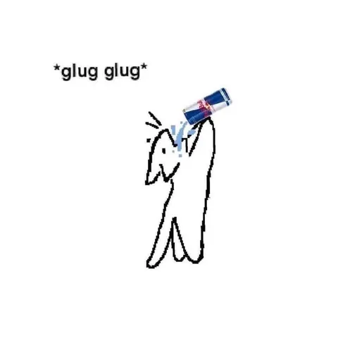 Creature Chugs Red Bull
