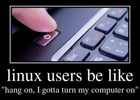 Linux Users Turn Computer On