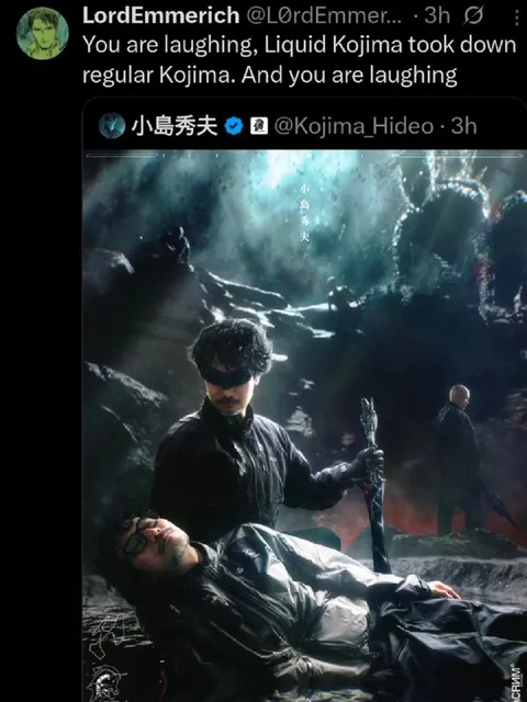Liquid Kojima Defeats Regular Kojima