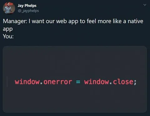 Native App Means Close Window