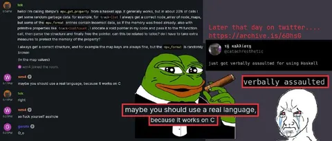 Haskell User Gets Verbally Assaulted