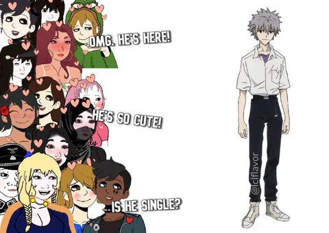 Anime Boy Arrives to Fangirls