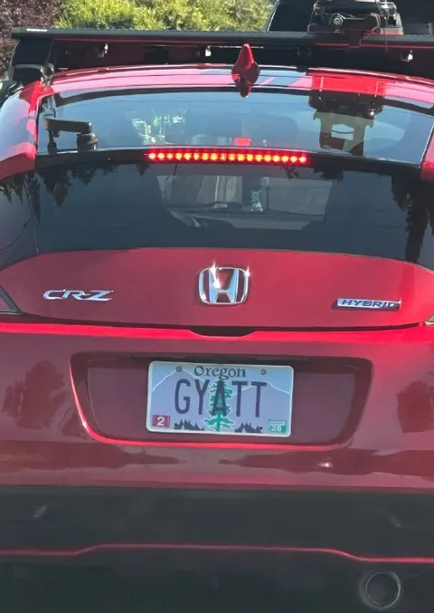 Oregon GYATT License Plate