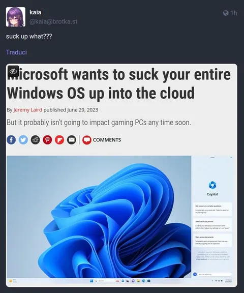 Microsoft Wants to Suck Your Entire Windows OS