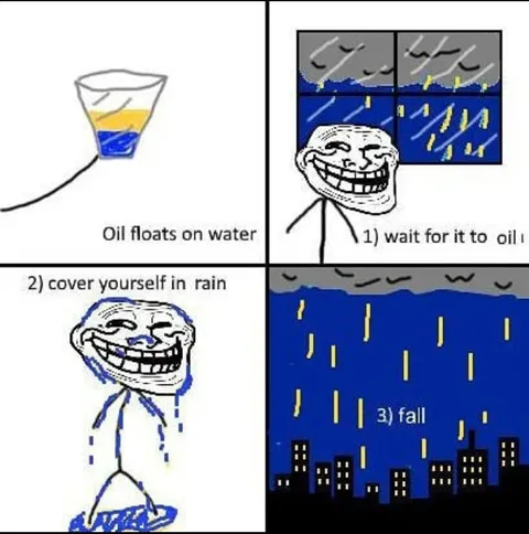 Oil Floats on Water