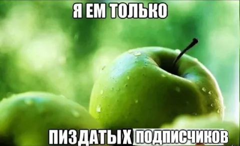 Я ем только пиздатых подписчиков