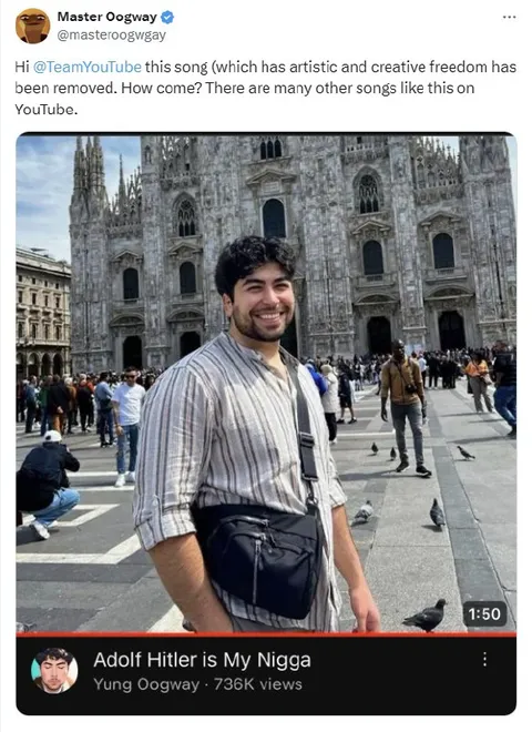 YouTube Removes Artistic Freedom