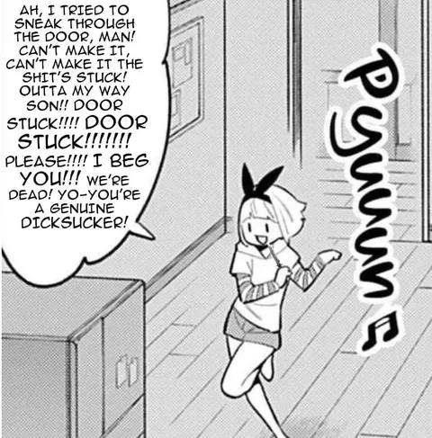 Door Stuck Anime Girl