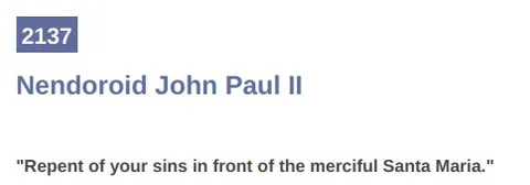 Nendoroid John Paul II Repentance