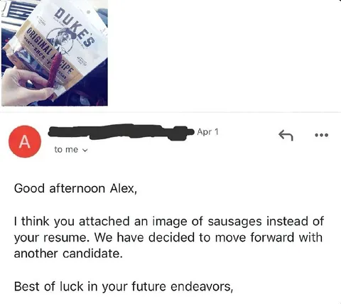 Sausage Instead of Resume