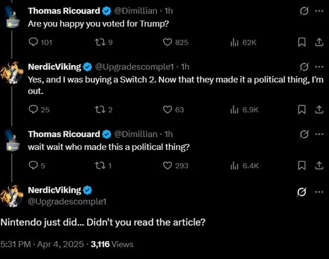 Nintendo Made Switch 2 Political