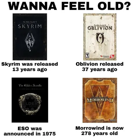 Wanna Feel Old Elder Scrolls
