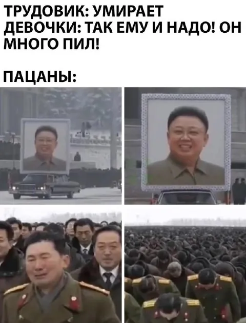 Парни на похоронах Ким Чен Ира