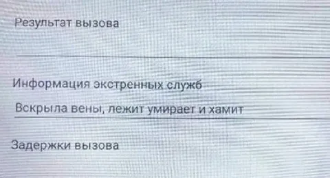 Вскрыла вены и хамит