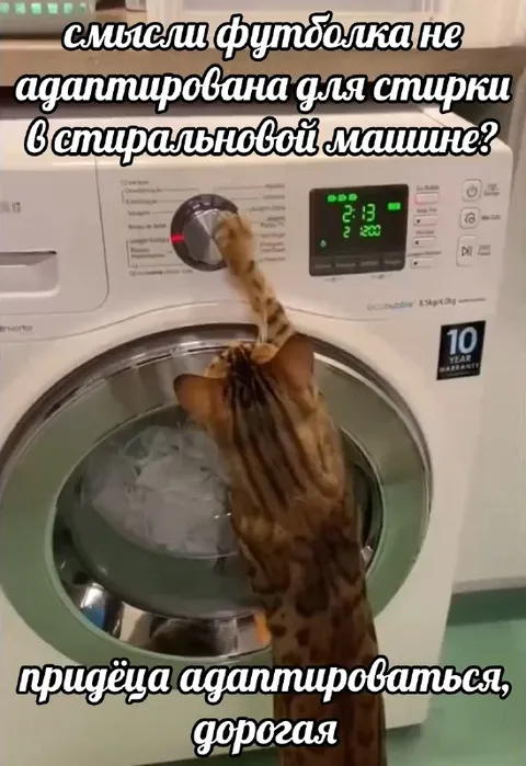 Футболка адаптируется к стирке