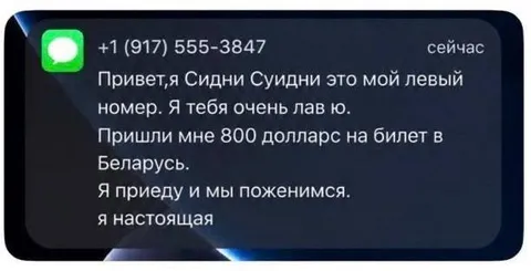 Сидни Суидни просит 800 долларов