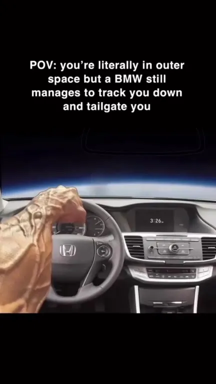 BMW Tailgates You in Space