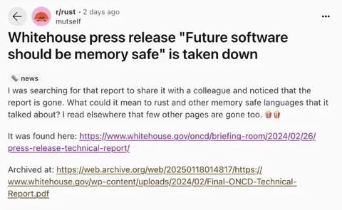 White House Memory Safe Report Taken Down