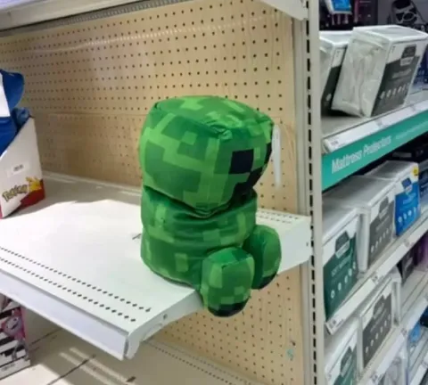 Creeper Plush on the Shelf