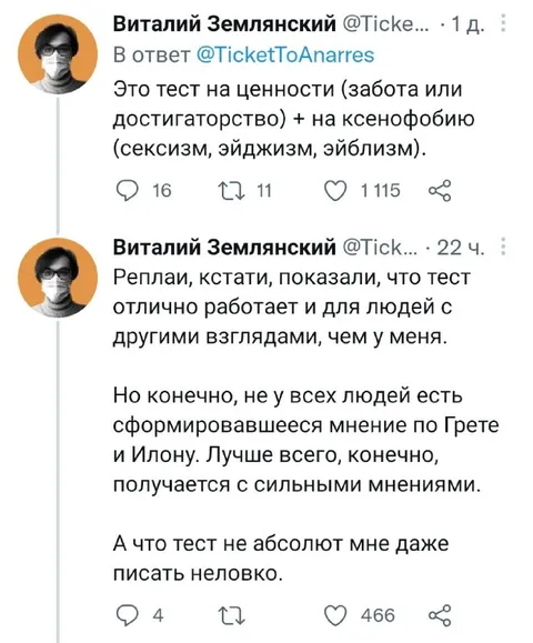 Тест на сильные мнения