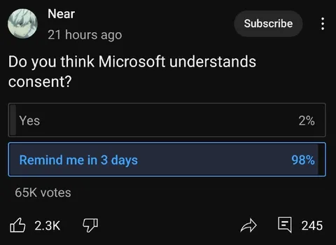 Microsoft Consent Poll