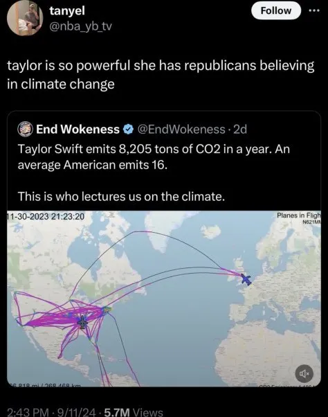Taylor Swift Climate Change Hypocrisy