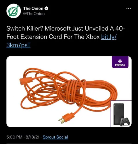 Microsoft Xbox Extension Cord