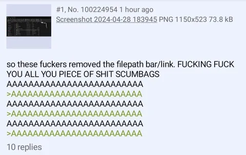 Removed Filepath Bar Meltdown