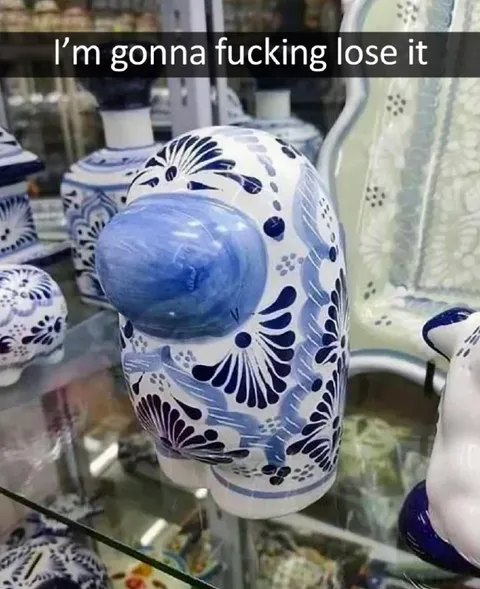 Blue Nose Ceramic Ornament