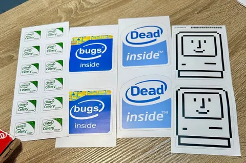 Dead Inside Computer Stickers