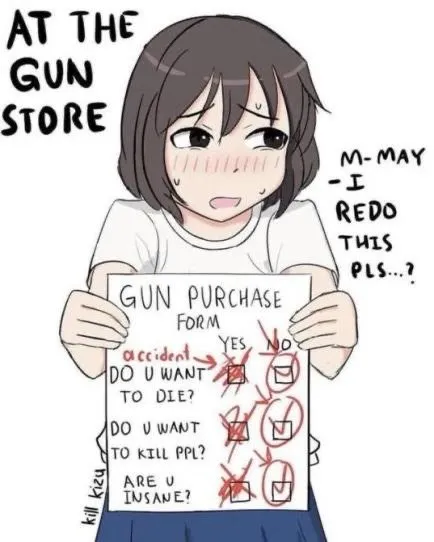 Awkward Gun Store Purchase