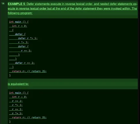 Defer Statements Execute Backward