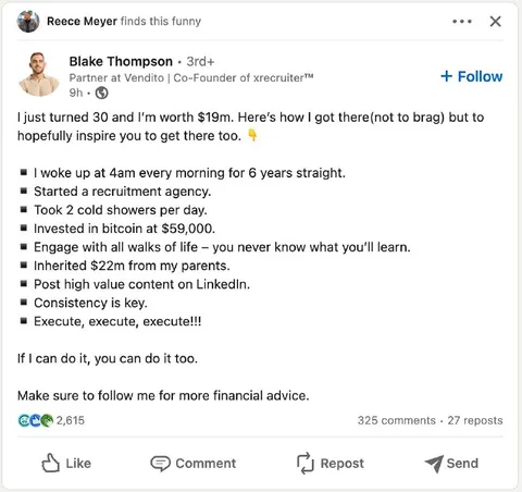 Inherited Wealth LinkedIn Advice