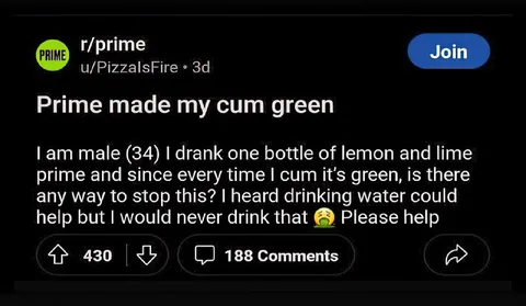 Prime Made My Cum Green