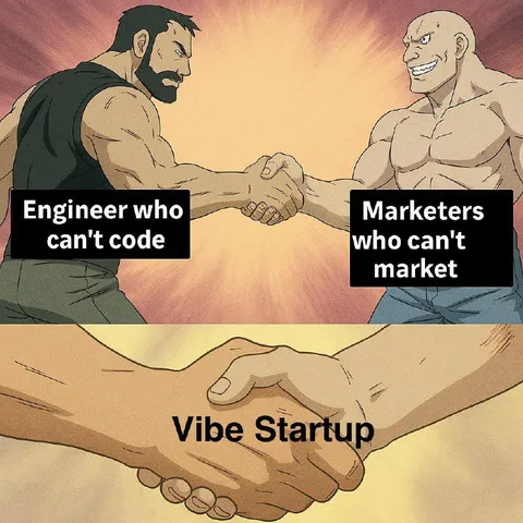 Engineer and Marketers Handshake