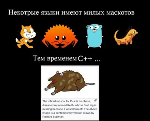 Милые маскоты языков и C++