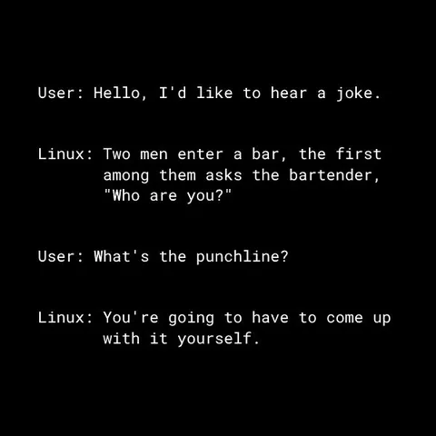 Linux Makes You Write the Punchline