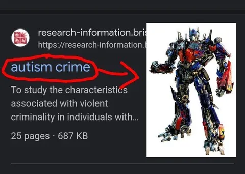 Autism Crime Optimus Prime