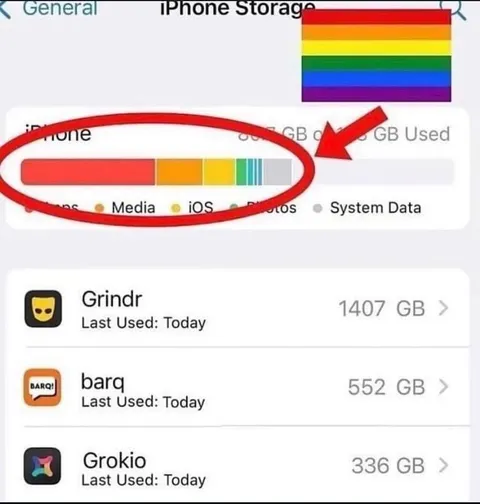 Grindr Uses 1407 GB