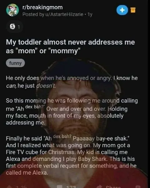 Toddler Calls Mom Alexa