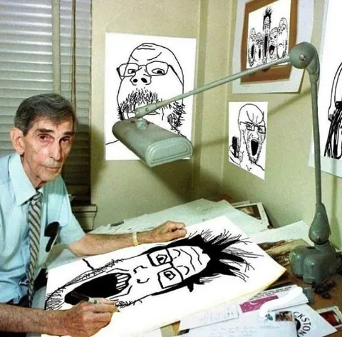 Художник рисует мемы