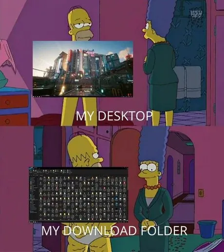 My Desktop vs Download Folder