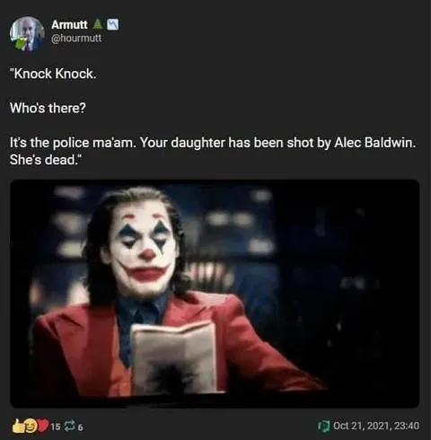 Joker Hears Alec Baldwin News