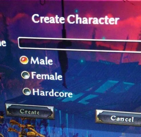 Hardcore Character Creation