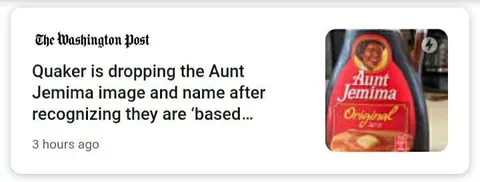 Quaker Drops Aunt Jemima Branding