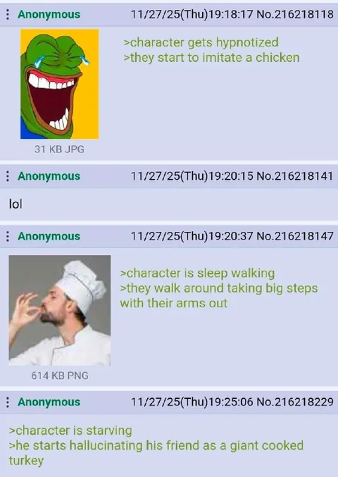 Character Hallucination Greentext